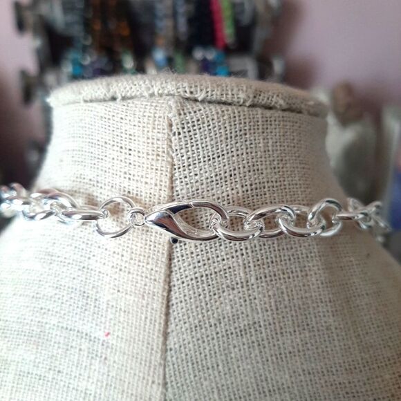 18" Sterling Silver Plated Chain Necklace - Picture 4 of 10